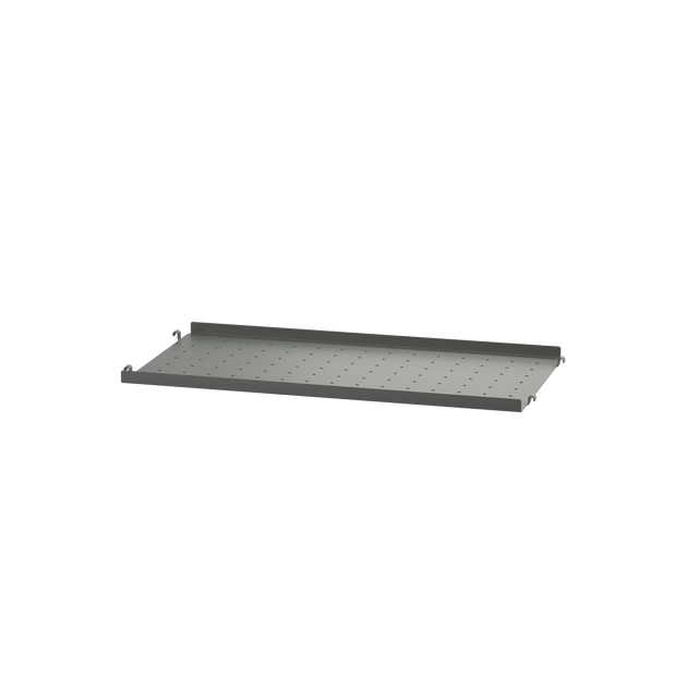 String Metallboden niedrige Kante 58×30cm Dunkelgrau – Regalboden aus Metall für das String Regal