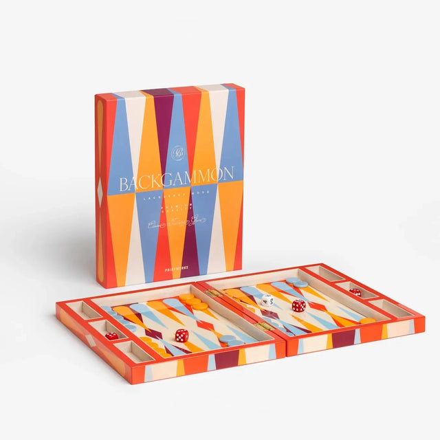 Printworks Lacquered Backgammon Detail – Acrylspielsteine und Würfel