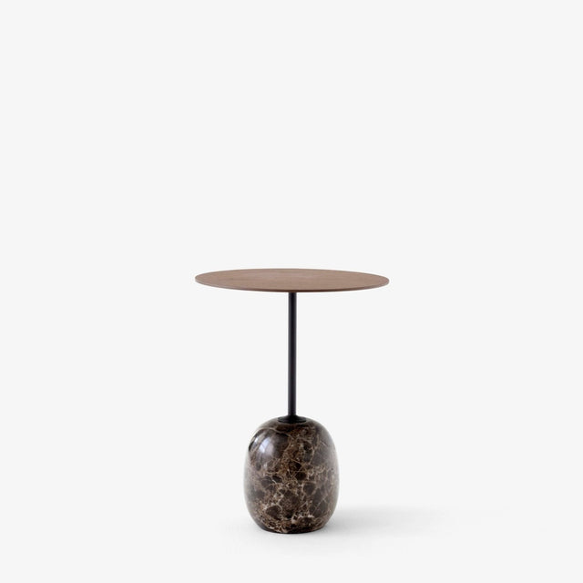 Beistelltisch Lato LN8 rund Lacquered Walnut/Emperador - &Tradition - DesignWe.Love