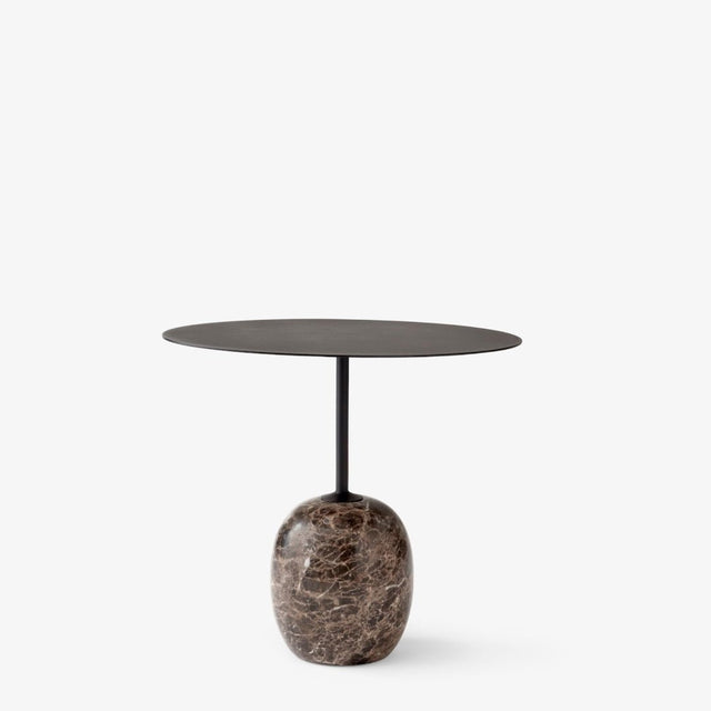 Beistelltisch Lato LN9 oval Warm Black/Emperador - &Tradition - DesignWe.Love