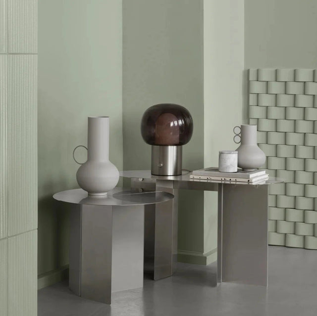Beistelltisch ORU Edelstahl Matt Medium Ø 50cm - Blomus - DesignWe.Love