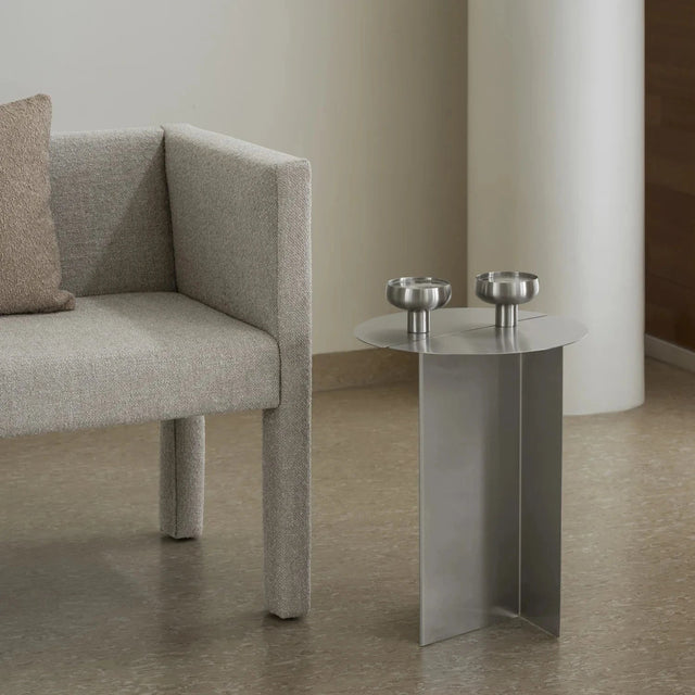Beistelltisch ORU Edelstahl Matt Small Ø 35cm - Blomus - DesignWe.Love