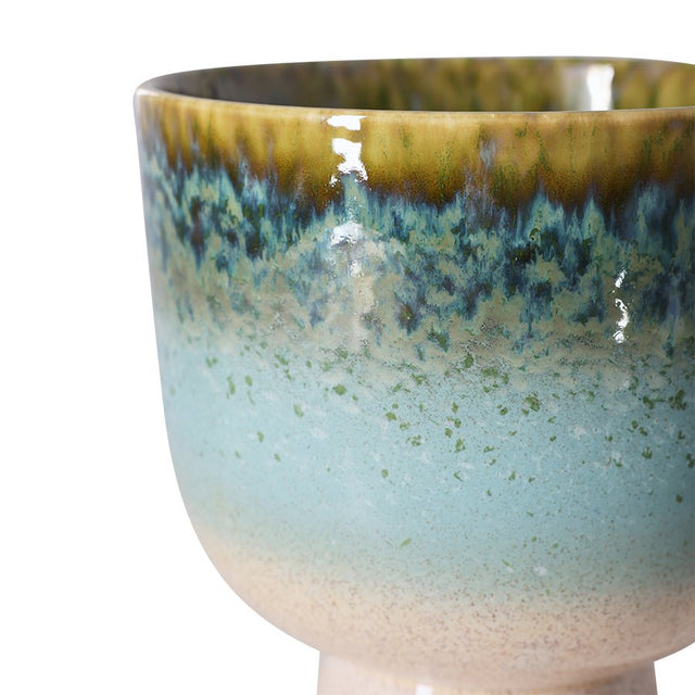 Blumentopf aus Keramik Retro Lagoon - HK Living - DesignWe.Love