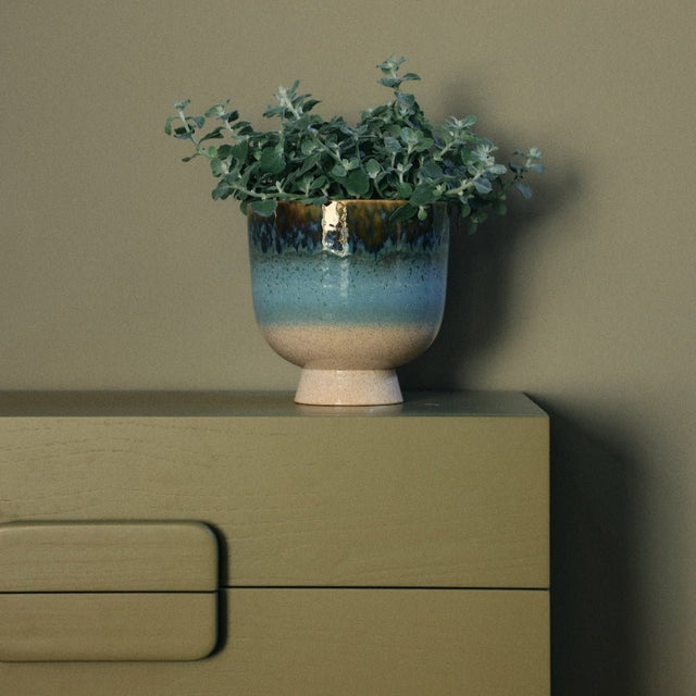 Blumentopf aus Keramik Retro Lagoon - HK Living - DesignWe.Love