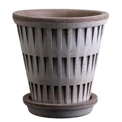 Blumentopf Pantheon Terracotta Grau - Bergs Potter - DesignWe.Love
