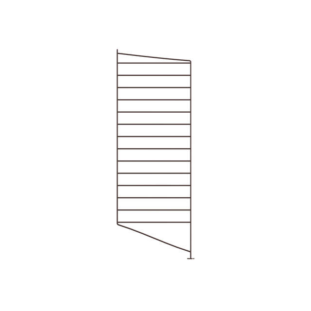 String Furniture Bodenleiter Regalsystem – 85 × 30 cm, Dunkelbraun