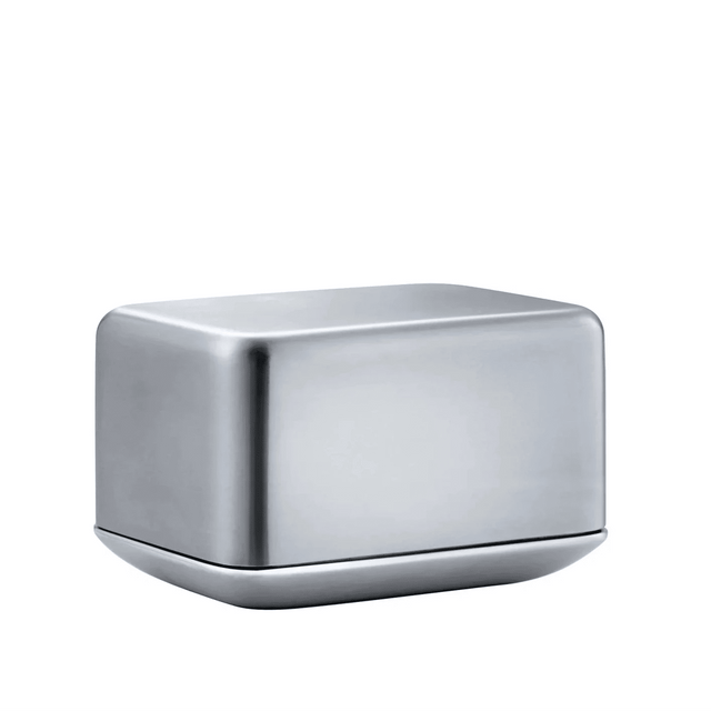 Kleine Blomus Butterdose BASIC Größe S aus Edelstahl für 125g Butterstücke