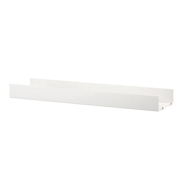 String Metallboden hohe Kante 78×20cm Weiß – Regalboden aus Metall für das String Regal