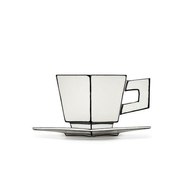 Cappuccinotasse mit Untersetzer Carte Blanche - Serax - DesignWe.Love