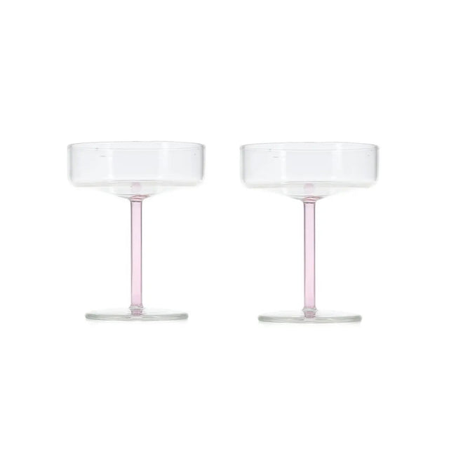 Champagnergläser rosa Coupe 2er Set – ONA Fizz