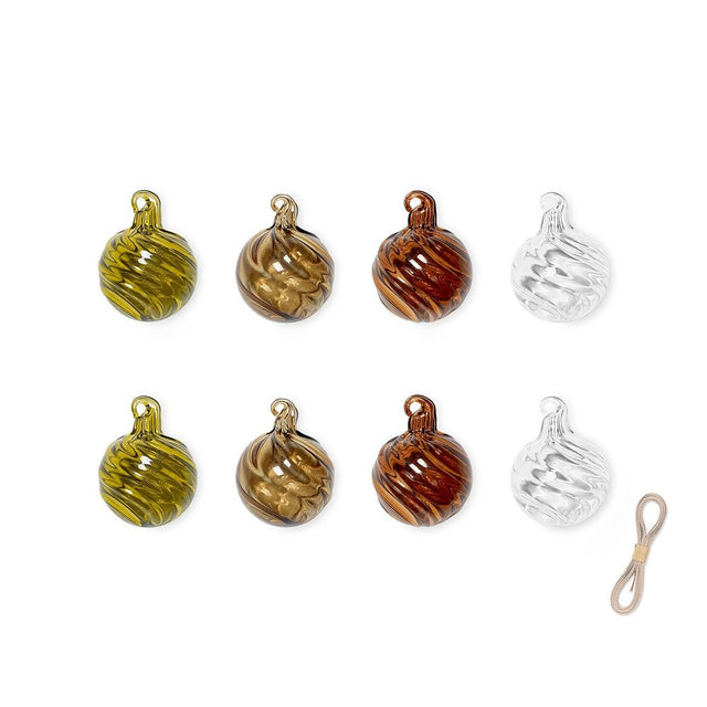 Christbaumkugeln Twirl Ornaments S 8er - Set - ferm LIVING - DesignWe.Love