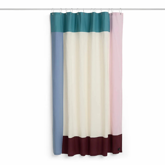 HAY Duschvorhang Pivot in Creme – Colour-Blocking-Design aus Baumwolle