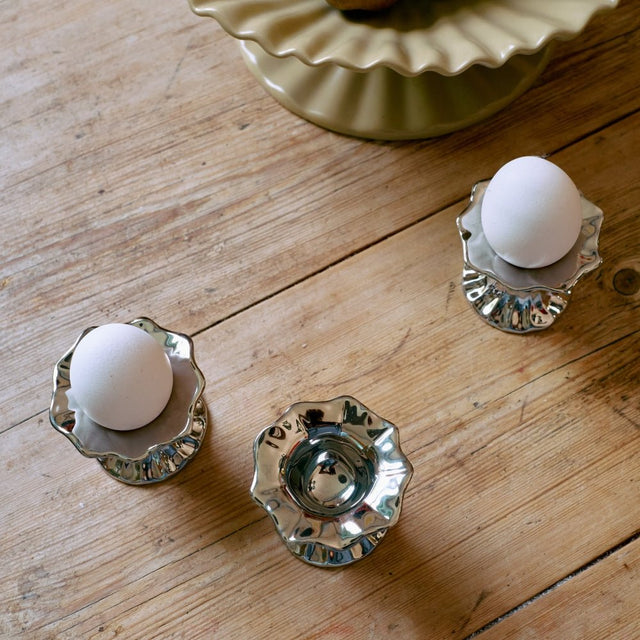 Eierbecher 4er - Set Chrome Egg Cups New Classics - HK Living - DesignWe.Love