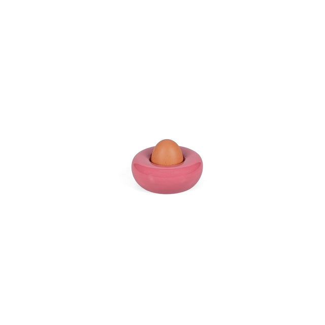 Eierbecher Set Keramik rosa – organische Form mit Frühstücksei
