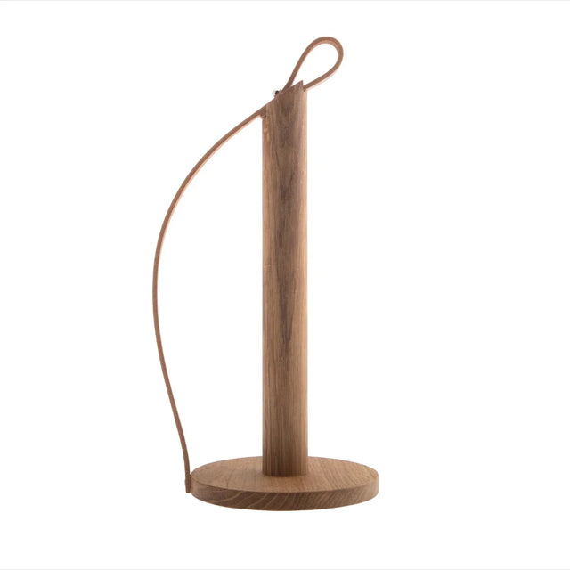Hands On Küchenrollenhalter aus Holz und Leder Geölt Standard freigestellt von EKTA Living