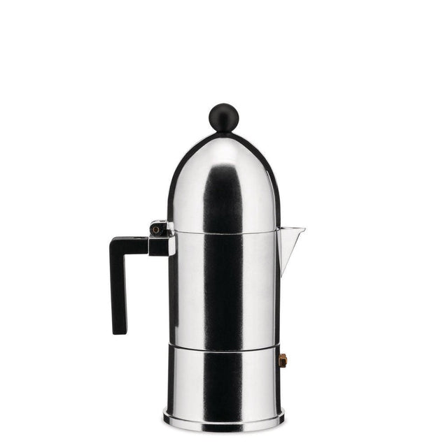 Alessi La Cupola Espressokocher in Schwarz für 3 Tassen, Espressokanne von Aldo Rossi