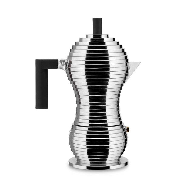Espressokocher Pulcina Induktion chrom/schwarz - Alessi - DesignWe.Love