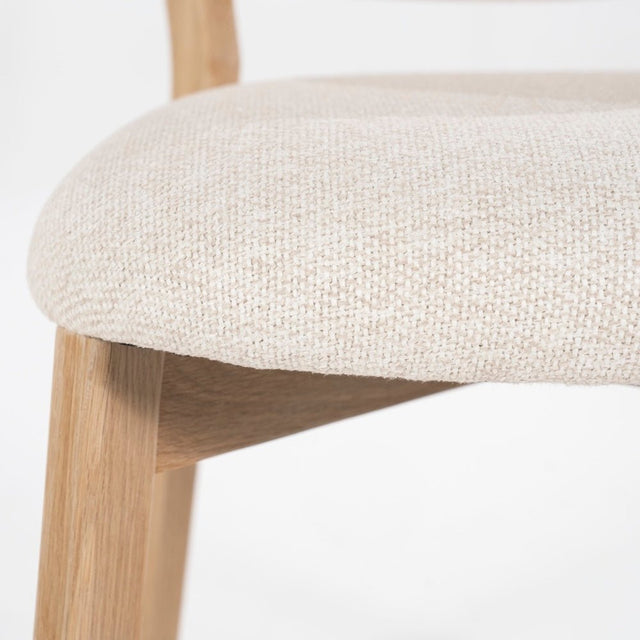 Esszimmerstuehle 4er Set Mikky Beige Polster - Eleonora - DesignWe.Love