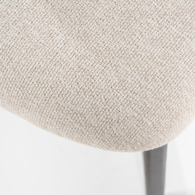 Esszimmerstühle 4er Set Mikky Eiche Geräuchert/Beige Polster - Eleonora - DesignWe.Love
