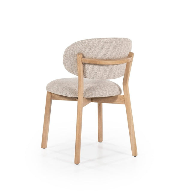 Esszimmerstuehle 4er Set Mikky Taupe Polster - Eleonora - DesignWe.Love