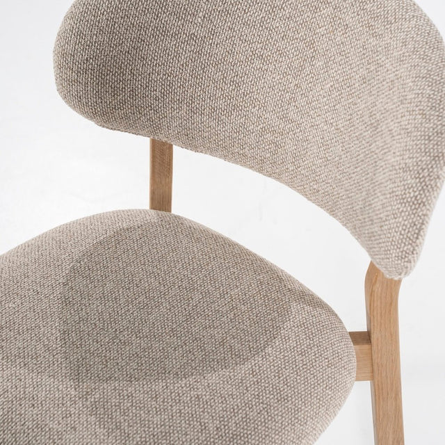 Esszimmerstuehle 4er Set Mikky Taupe Polster - Eleonora - DesignWe.Love