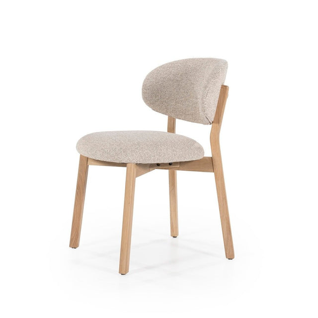 Esszimmerstuehle 4er Set Mikky Taupe Polster - Eleonora - DesignWe.Love