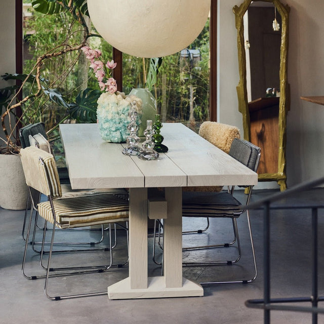 Esszimmerstuhl Endless Dining Chair stripe/sunflower - HK Living - DesignWe.Love