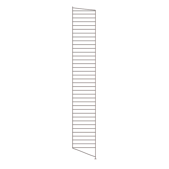 String Bodenleiter 200×30cm Dunkelbraun einzeln – Regalleiter String Furniture
