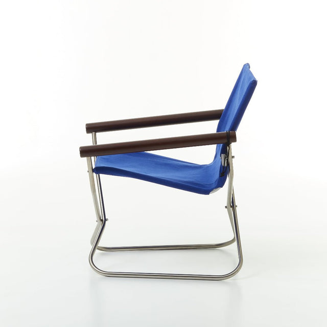 Nychair X 80 Faltstuhl Blau Dunkelbraun – designwe.love