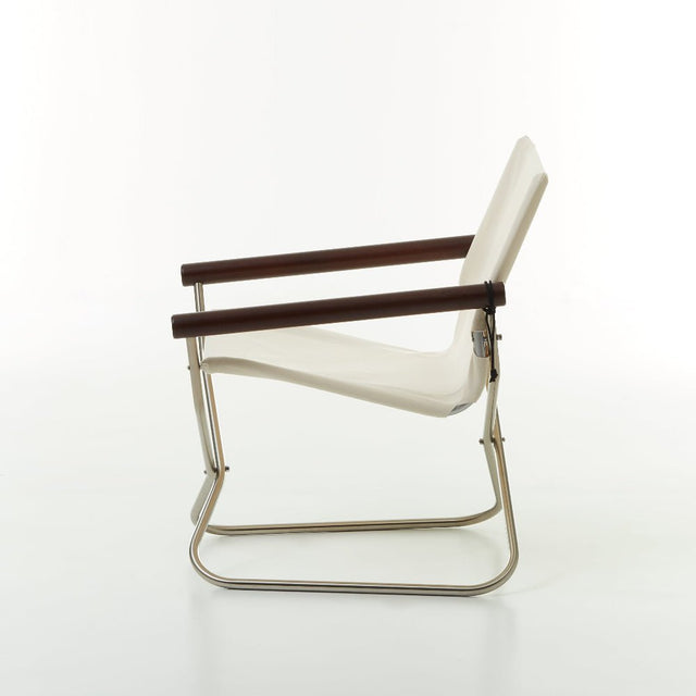 Nychair X 80 Faltstuhl Weiß Dunkelbraun – designwe.love