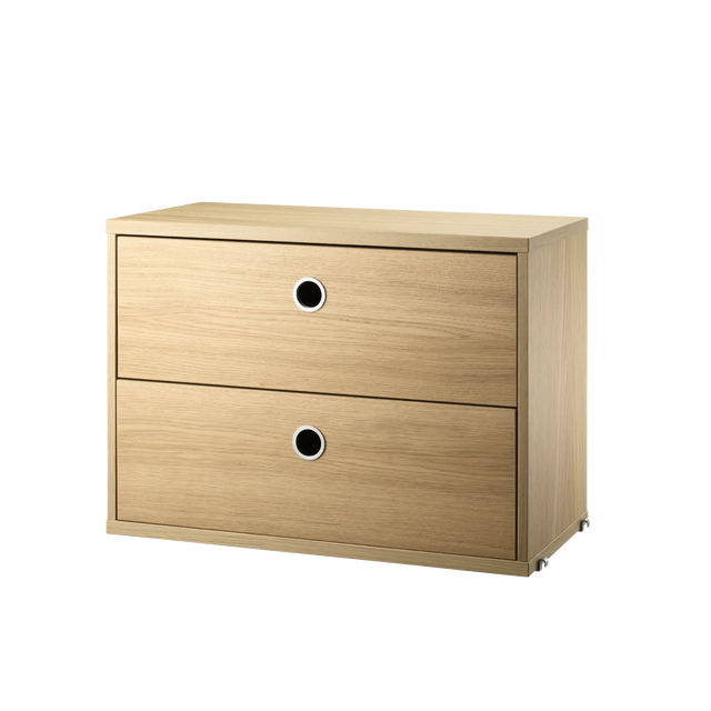 String Schubladenschrank 58×30cm Eiche – Schubladenelement für das String Regal