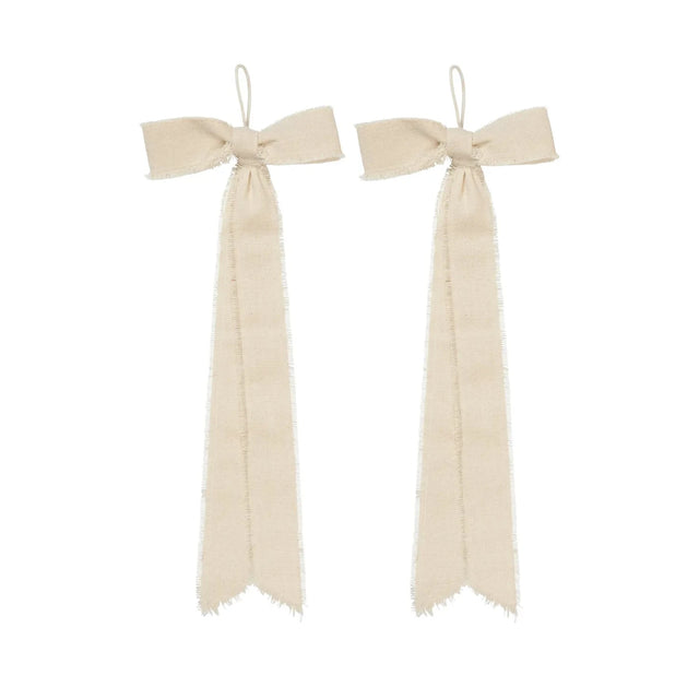 ferm LIVING Bow Decoration – Schleife für den Weihnachtsbaum aus Bio-Baumwolle 2er-Set