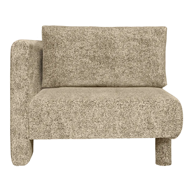 ferm LIVING Dase Armlehnmodul links – Sofa-Element Samt Butter/Black