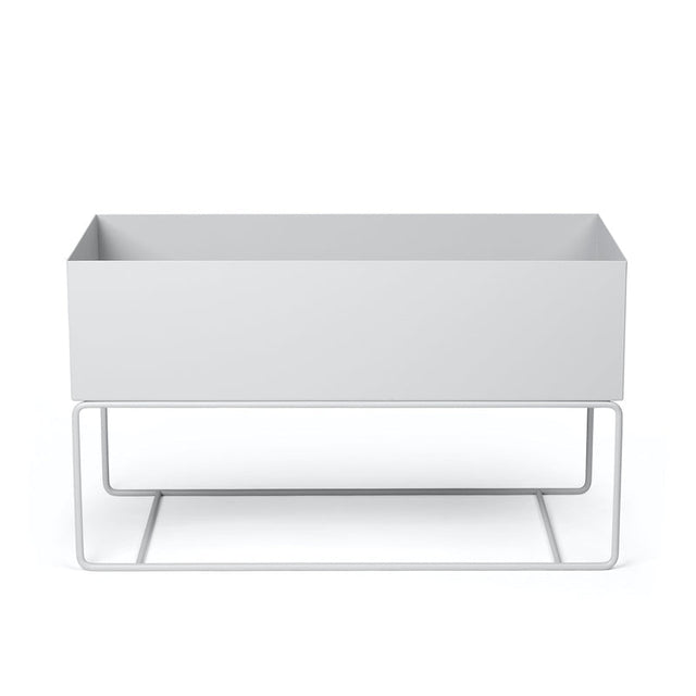 ferm LIVING Plant Box Large in Hellgrau – Pflanzkasten aus Metall
