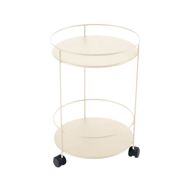 Fermob Guinguette Servierwagen Beige Latte mit zwei Platten und Rollen - Fermob