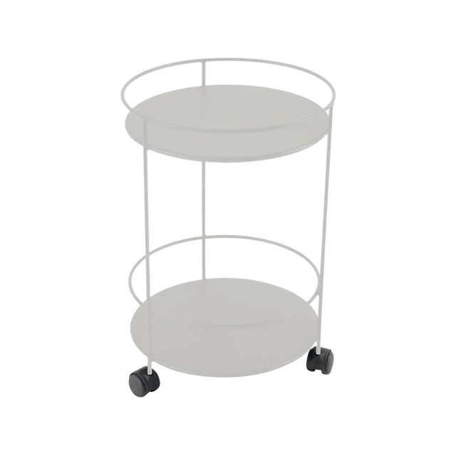 Fermob Guinguette Servierwagen Lehmgrau  mit zwei Platten und Rollen - Fermob
