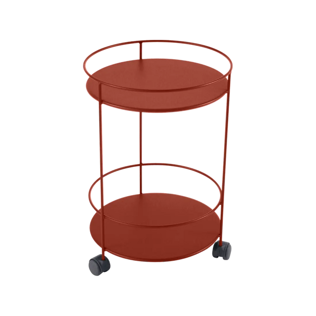 Fermob Guinguette Servierwagen Ockerrot mit zwei Platten und Rollen - Fermob