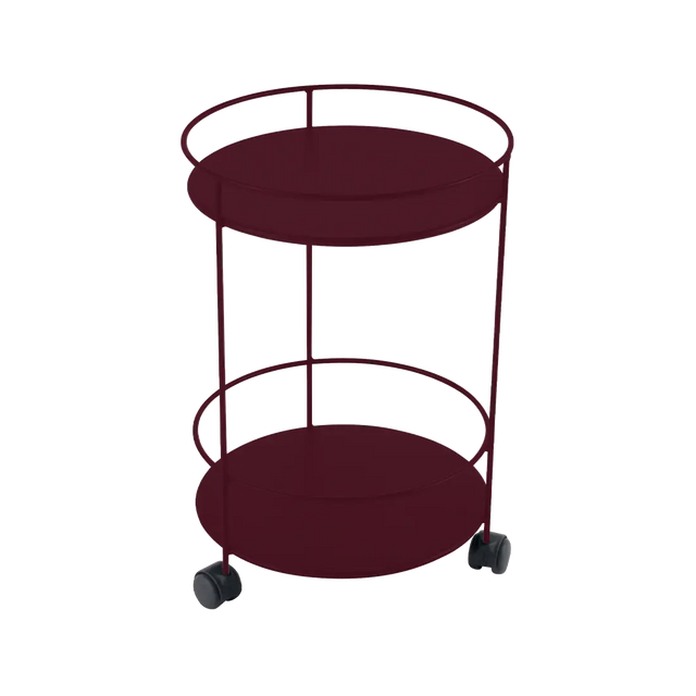 Fermob Guinguette Servierwagen Schwarzkirsche mit zwei Platten und Rollen - Fermob