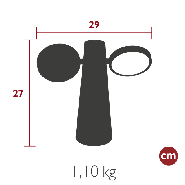 Fermob OTO Lampe H.27 cm Akkuleuchte Abmessungen - Fermob