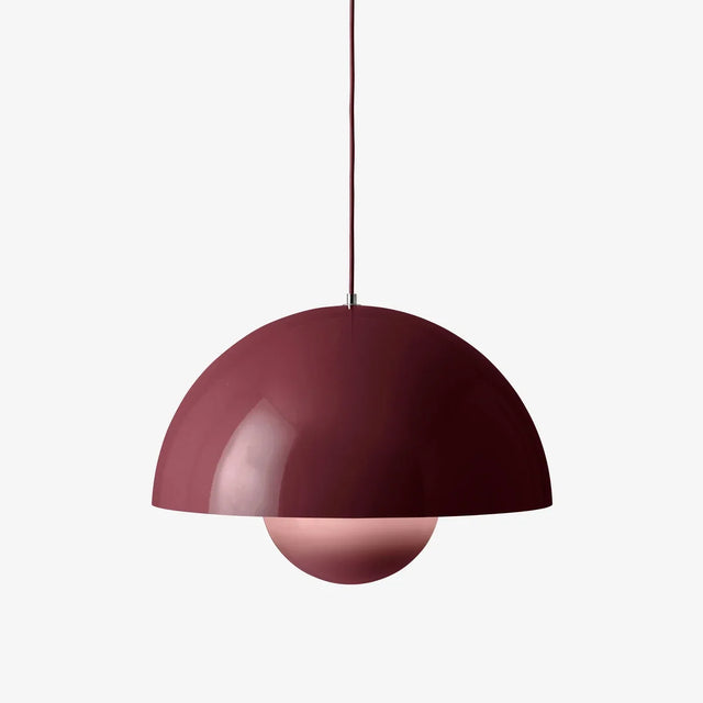 Flowerpot VP2 Pendelleuchte Dark Plum Ø 50 cm von &Tradition – große Hängelampe von Verner Panton