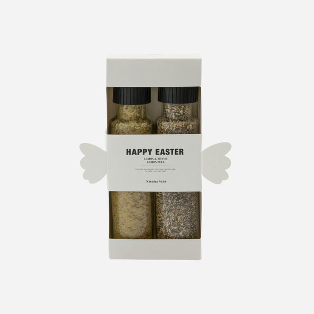 Geschenkbox Happy Easter Gewürzmühlen – Zitrone - Thymian Salz & Pfeffer - Zitrone - Nicolas Vahé - DesignWe.Love