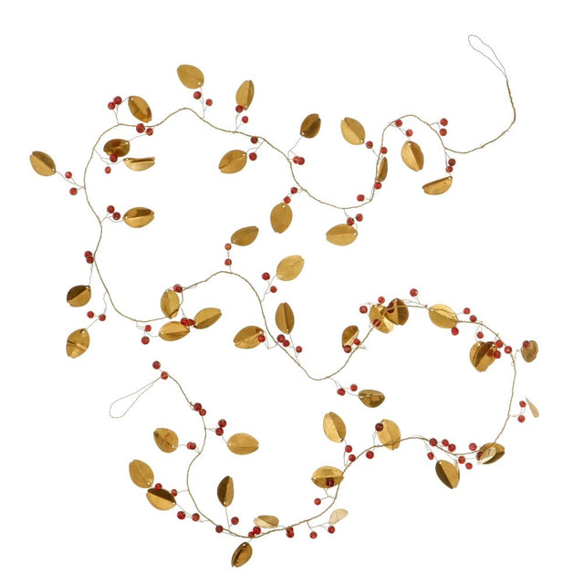 Girlande Leaf and Berries Gold - Bungalow DK - DesignWe.Love