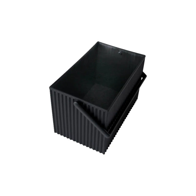 Hachiman Omnioffre Aufbewahrungsbox M– stapelbare Elastomer-Box, Farbe Schwarz