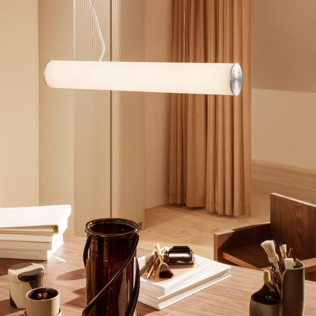 Hängeleuchte Vuelta Weiß 60cm Chrom - ferm LIVING - DesignWe.Love