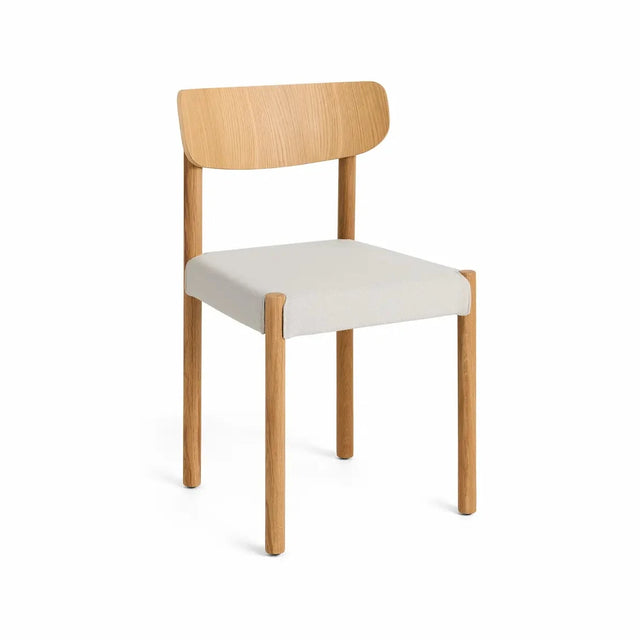 HAY Pack Chair 11 gepolsterter Trattoria-Stuhl, Oiled Oak Eiche, Rücken Oak Veneer, Bezug Steelcut 220