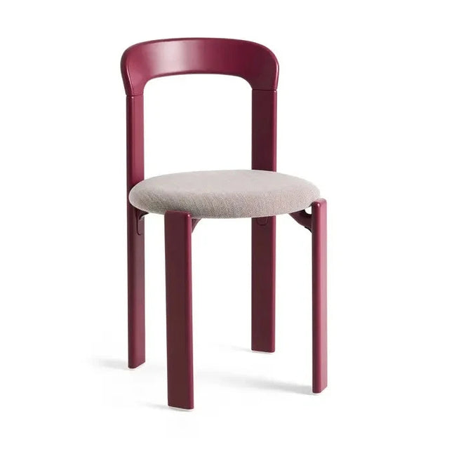 HAY Rey Chair Stuhl Grape Red mit gepolsterter Sitzfläche