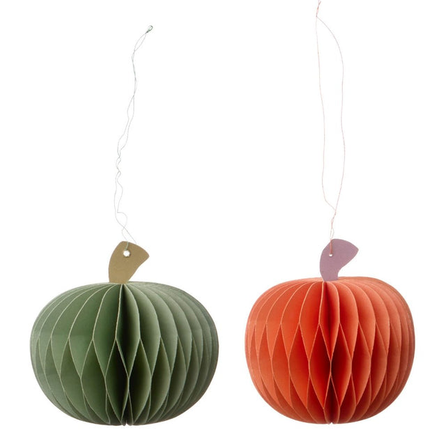 Herbstdeko aus Papier Honeycomb Pumpkins 2er Set - Bungalow DK - DesignWe.Love
