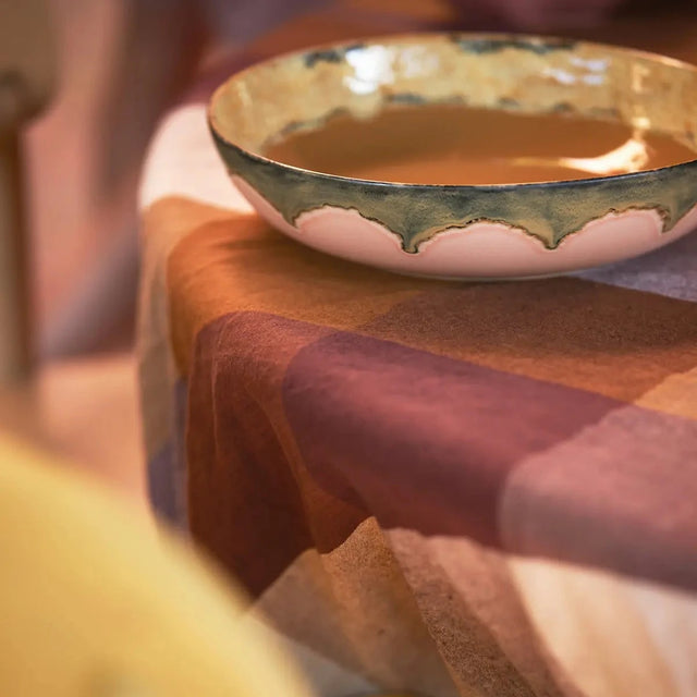 HK Living Salatschüssel XXL Sunflower 70s Ceramics – Keramikschüssel  Ø 33 cm