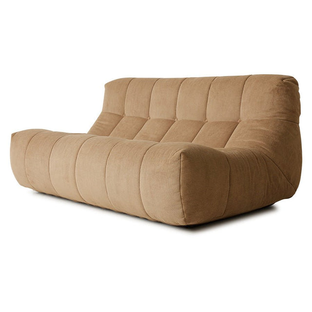 HKliving Lazy Lounge Bench Corduroy Rib Braun – Loungesofa mit breitem Cordbezug