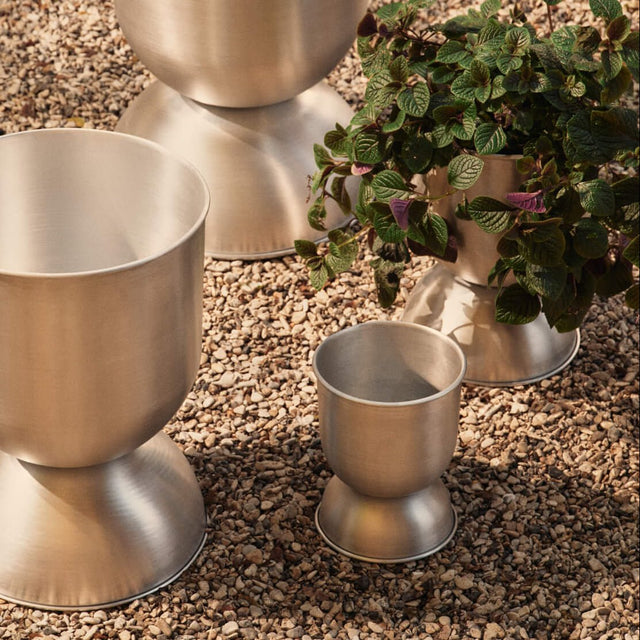 Hourglass Blumentopf Aluminium 30cm XS - ferm LIVING - DesignWe.Love
